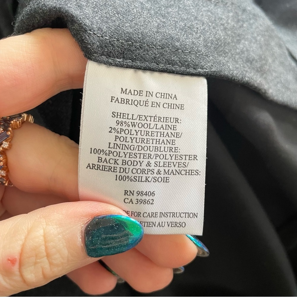 Theory Shatrice Color Block Mixed Media Wool Silk… - image 6